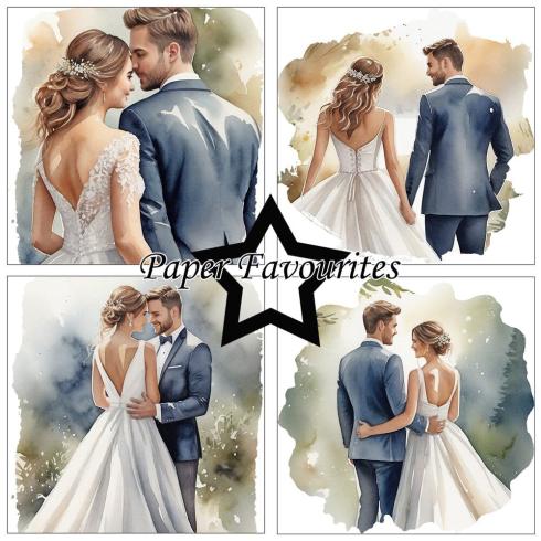 Paper Favourites - Designpapier "Bride & Groom" Paper Pack 6x6 Inch - 24 Bogen