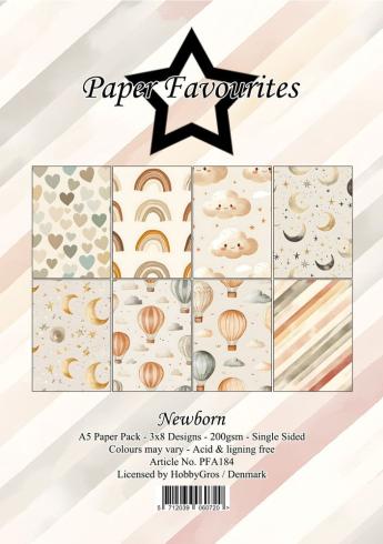 Paper Favourites - Designpapier "Newborn" Paper Pack A5 - 24 Bogen