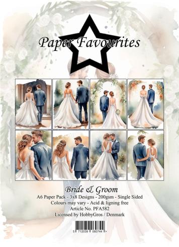 Paper Favourites - Designpapier "Bride & Groom" Paper Pack A6 - 24 Bogen