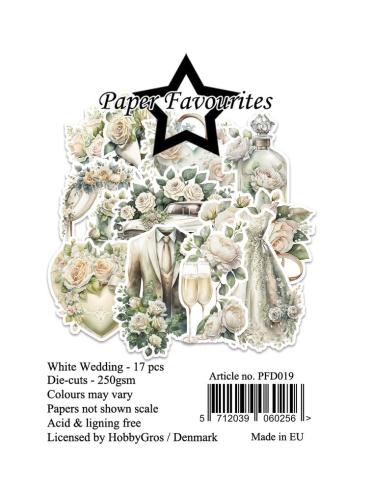 Paper Favourites - Stanzteile "White Wedding" Die Cuts 