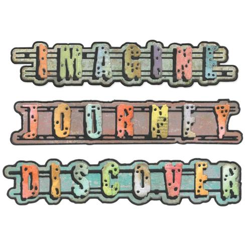 Sizzix - Stanzschablone "Word Wafers #1" Thinlits Craft Dies by Seth Apter