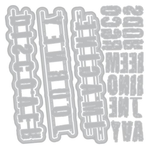 Sizzix - Stanzschablone "Word Wafers #1" Thinlits Craft Dies by Seth Apter