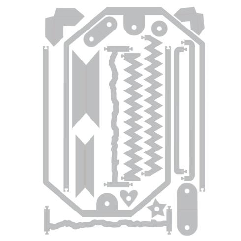 Preview: Sizzix - Stanzschablone "Snap and Swap Large Tags" Thinlits Craft Dies by 49 and Market