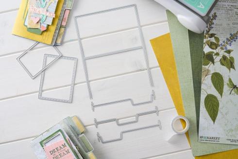 Sizzix - Stanzschablone "Snap and Swap File Folders" Thinlits Craft Dies by 49 and Market