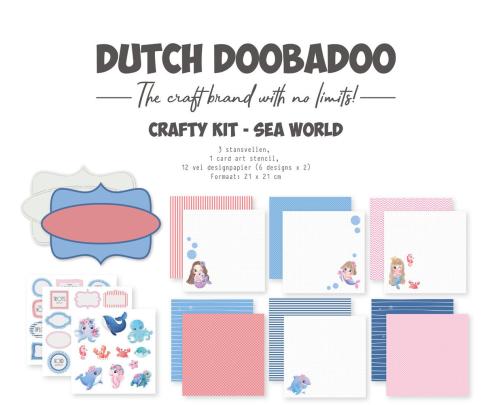 Dutch Doobadoo - Papier Kit "Sea World" Crafty Kit - 12 Bogen