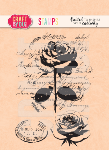 Craft & You Design - Stempelset "Vintage Rose" Clear Stamps