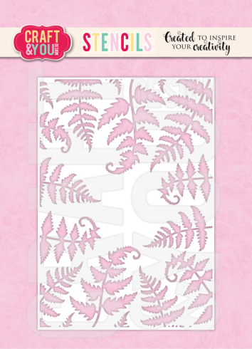 Craft & You Design - Schablone 10,5x14,8cm "Ferns" Stencil