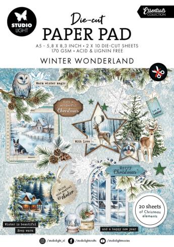 Studio Light - Stanzteile "Winter Wonderland" Die Cut Block - 20 Bogen