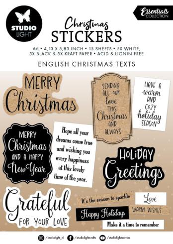 Studio Light - Aufkleber "English Christmas Texts" Christmas Sticker