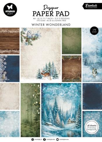Studio Light - Designpapier "Winter Wonderland" Designer Paper Pad A4 - 36 Bogen