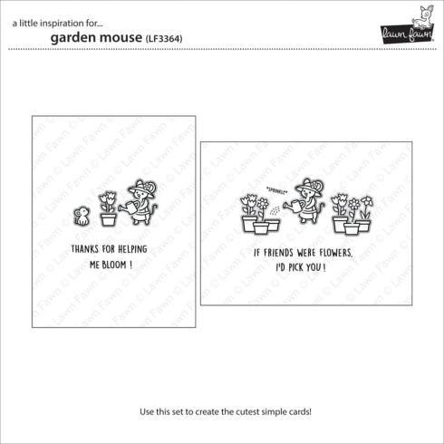Lawn Fawn - Stempelset "Garden Mouse" Clear Stamp