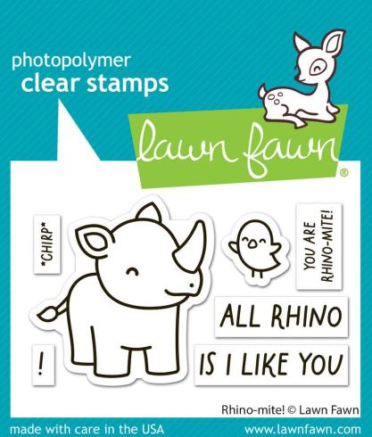 Lawn Fawn - Stempelset "Rhino-mite!" Clear Stamp