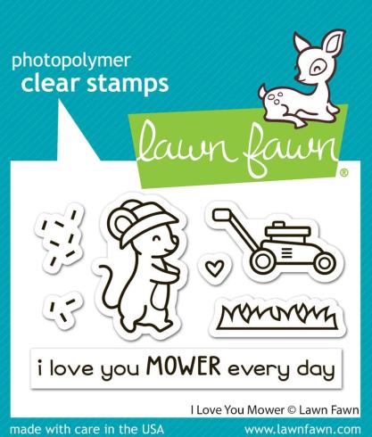 Lawn Fawn - Stempelset "I Love You Mower" Clear Stamp