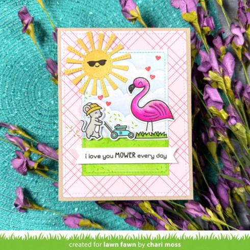Lawn Fawn - Stempelset "I Love You Mower" Clear Stamp