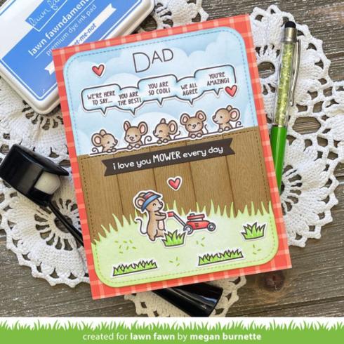 Lawn Fawn - Stempelset "I Love You Mower" Clear Stamp