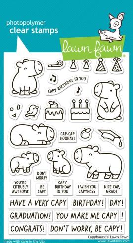 Lawn Fawn - Stempelset "Capybaras!" Clear Stamps