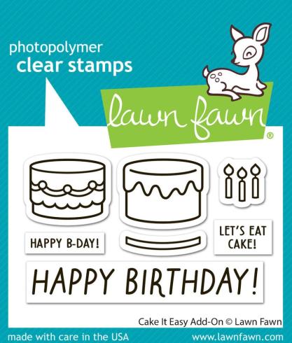 Lawn Fawn - Stempelset "Cake It Easy" Clear Stamp Add-On