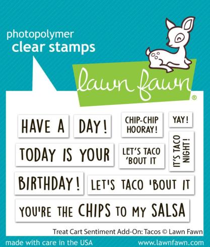 Lawn Fawn - Stempelset "Treat Cart Sentiment" Clear Stamp Add-On