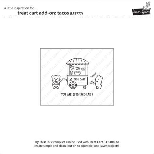 Lawn Fawn - Stempelset "Treat Cart" Clear Stamp Add-On