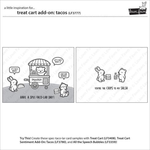 Lawn Fawn - Stempelset "Treat Cart" Clear Stamp Add-On