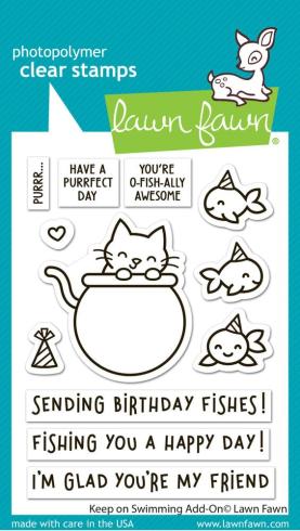 Lawn Fawn - Stempelset "Keep on Swimming" Clear Stamp Add-On