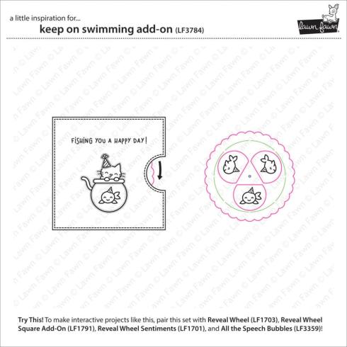 Lawn Fawn - Stempelset "Keep on Swimming" Clear Stamp Add-On