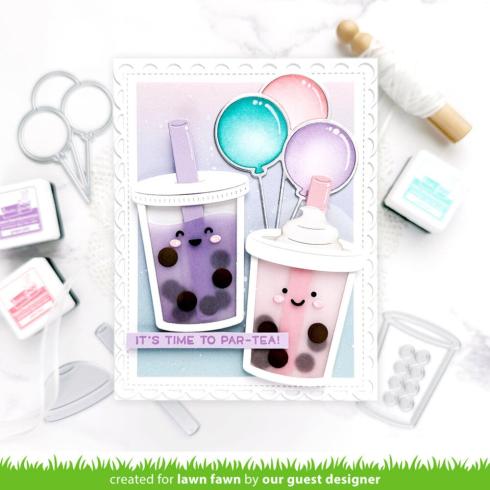 Lawn Fawn - Stanzschablone "Build-A-Drink Bubble Tea" Add-on Die