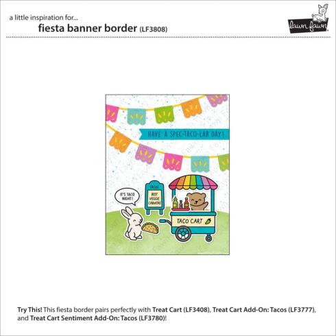 Lawn Fawn - Stanzschablone "Fiesta Banner Border" Dies