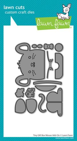 Lawn Fawn - Stanzschablone "Tiny Gift Box Mouse" Add-on Die
