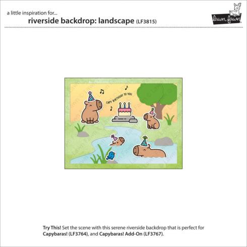 Lawn Fawn - Stanzschablone "Riverside Backdrop Landscape" Dies