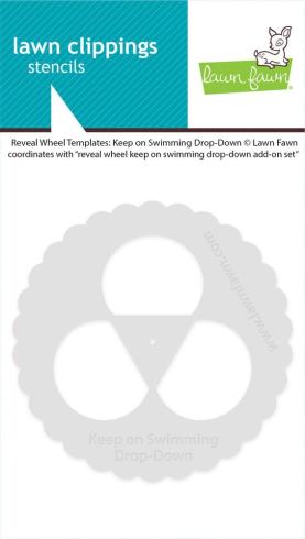 Lawn Fawn - Schablone "Keep on Swimming Drop-Down Templates" Stencil