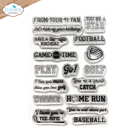 Elizabeth Craft Designs - Stempelset "Sport Sentiments" Clear Stamps