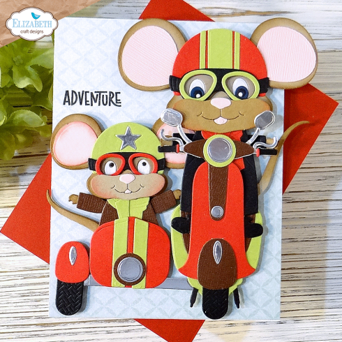 Elizabeth Craft Designs - Stanzschalone "Scooter with Sidecar" Dies