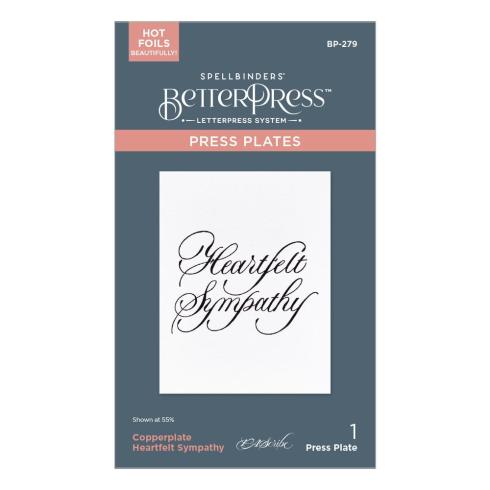 Spellbinders - Buchdrucktechnik "Heartfelt Sympathy" BetterPress Plate