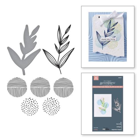 Spellbinders - Buchdrucktechnik "Growing" BetterPress Plate & Dies