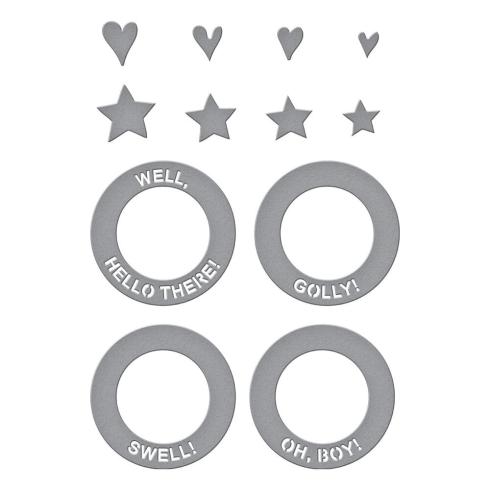Spellbinders - Stanzschablone "Frame & Sentiments" Dies