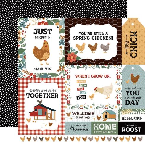 Echo Park - Designpapier "Chickens" Collection Kit 12x12 Inch - 12 Bogen