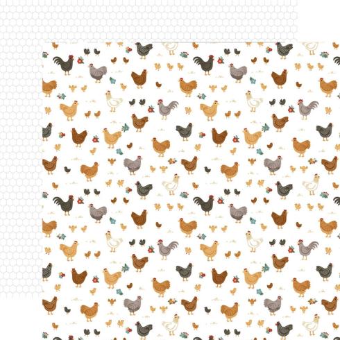 Echo Park - Designpapier "Chickens" Collection Kit 12x12 Inch - 12 Bogen