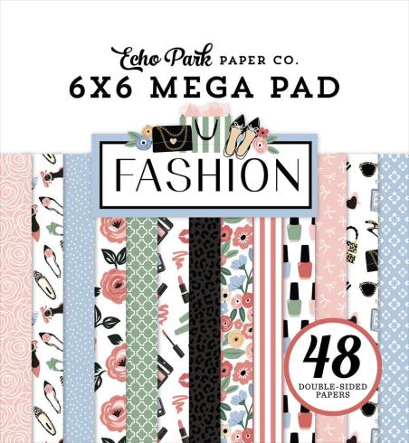 Echo Park - Designpapier "Fashion" Cardmakers Mega Pad 6x6 Inch - 48 Bogen