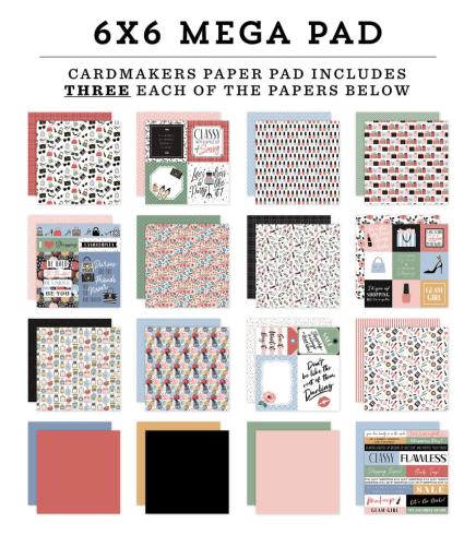 Echo Park - Designpapier "Fashion" Cardmakers Mega Pad 6x6 Inch - 48 Bogen