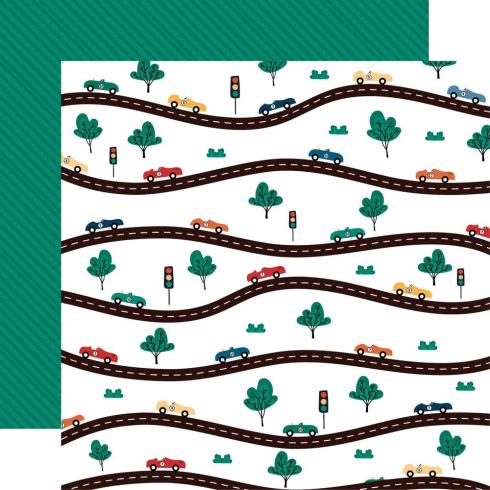 Echo Park - Designpapier "Vroom!" Collection Kit 12x12 Inch - 12 Bogen