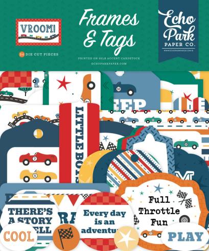 Echo Park - Stanzteile & Anhänger "Vroom!" Frames & Tags 