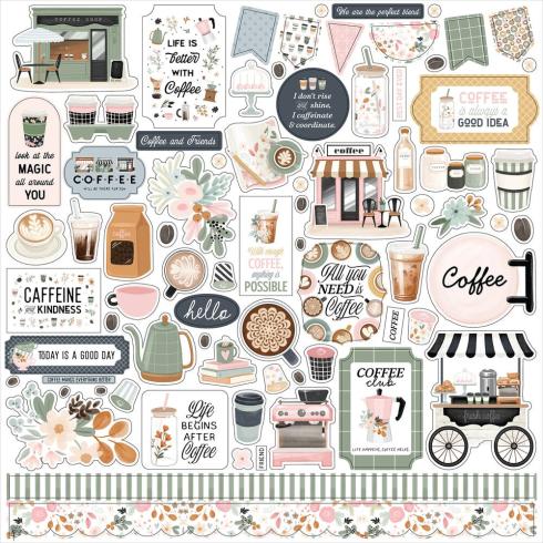 Carta Bella - Aufkleber "Coffee Shop" Element Stickers 