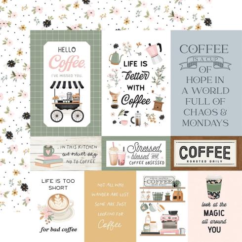 Carta Bella - Designpapier "Coffee Shop" Collection Kit 12x12 Inch - 12 Bogen  