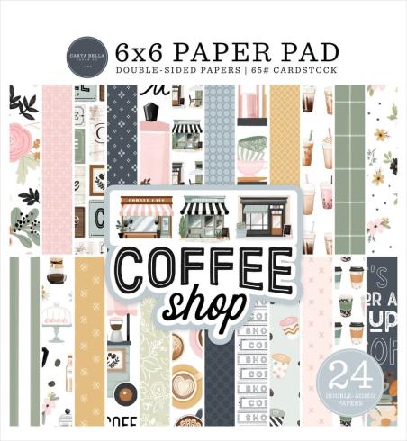 Carta Bella - Designpapier "Coffee Shop" Paper Pad 6x6 Inch - 24 Bogen