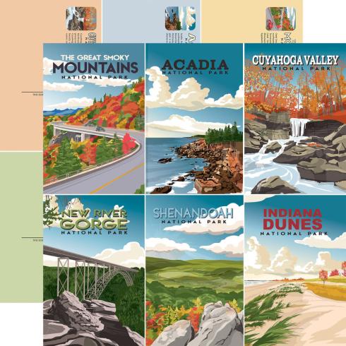 Carta Bella - Designpapier "National Parks" Collection Kit 12x12 Inch - 12 Bogen  