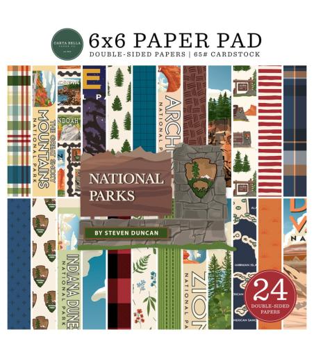 Carta Bella - Designpapier "National Parks" Paper Pad 6x6 Inch - 24 Bogen