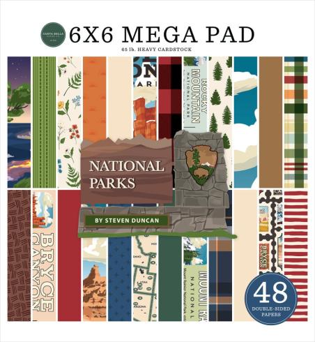 Carta Bella - Designpapier "National Parks" Cardmakers Mega Pad 6x6 Inch - 48 Bogen