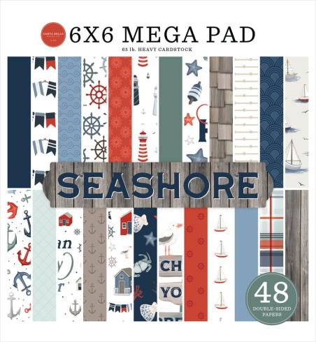Carta Bella - Designpapier "Seashore" Cardmakers Mega Pad 6x6 Inch - 48 Bogen