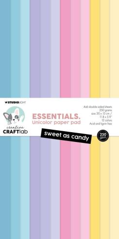 Creative Craft Lab - Studio Light - Cardstock "Sweet As Candy" Paper Pack 30x15cm - 24 Bogen